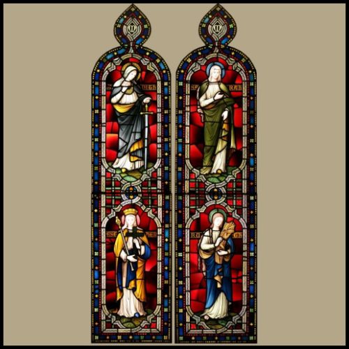 Antique church stained glass