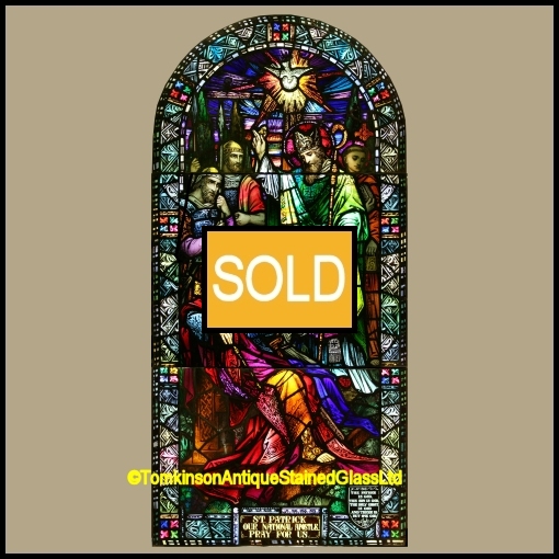 Ref Rel341 Antique Religious Church Stained Glass Window By Earley Studios Dublin Ireland Tomkinson Stained Glass