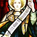 Antique Angel Stained Glass Window