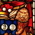 Antique Stained Glass Coat of Arms