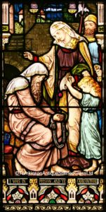 Antique church stained glass