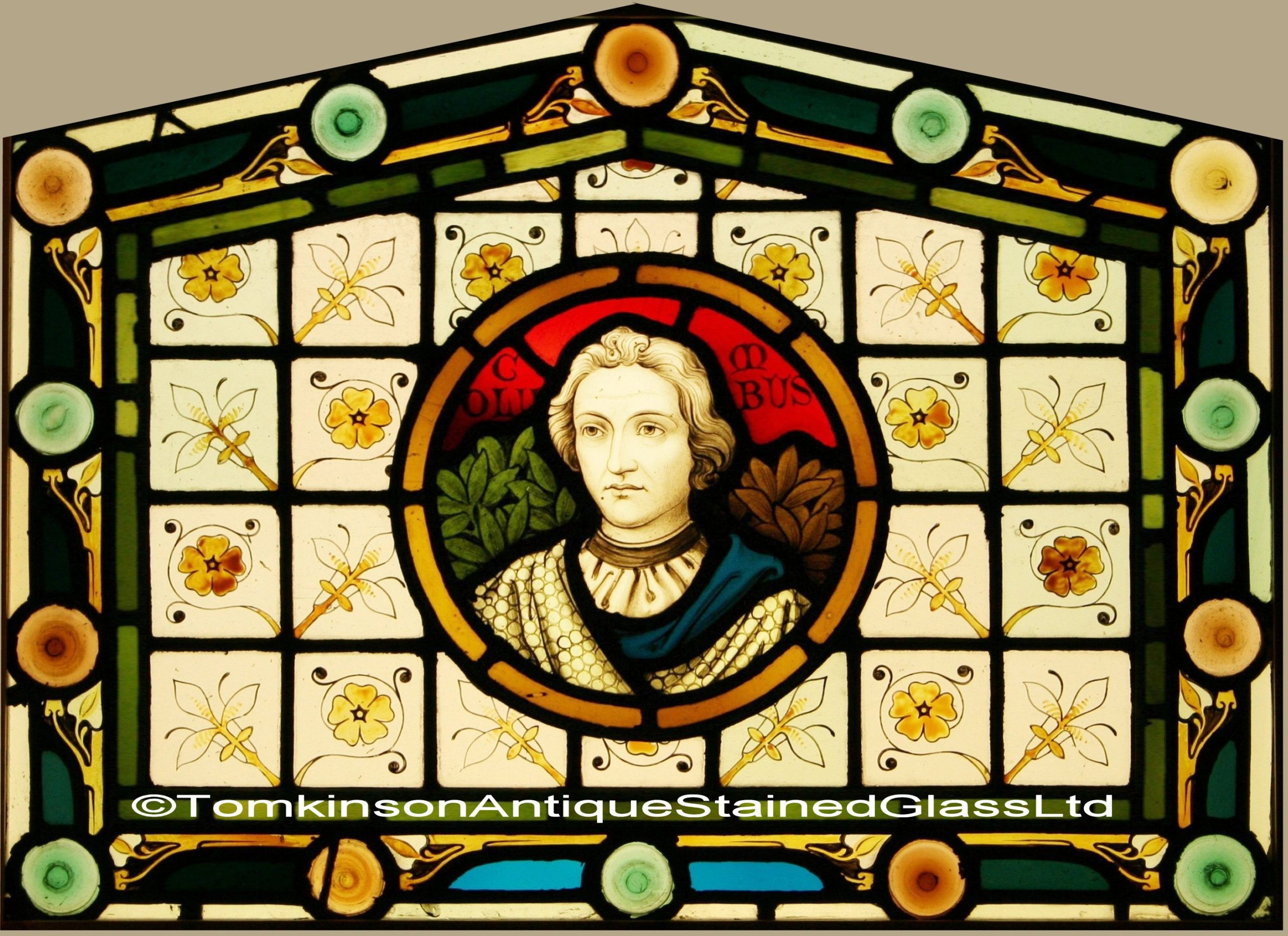 Columbus stained galss