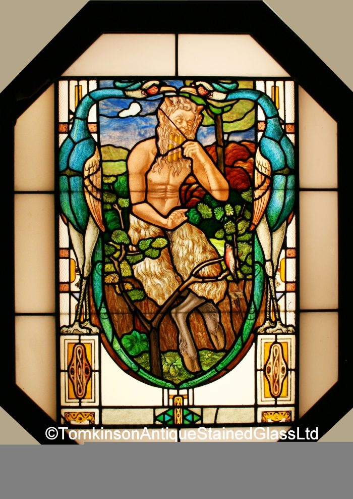 Hand painted coloured glass