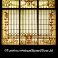 Large hand painted stained glass doors