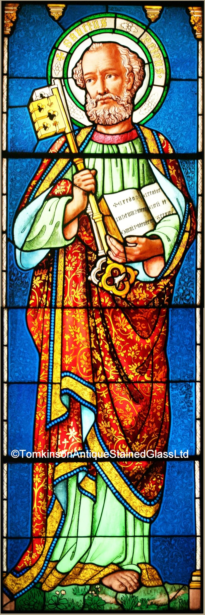 antique religious stained glass