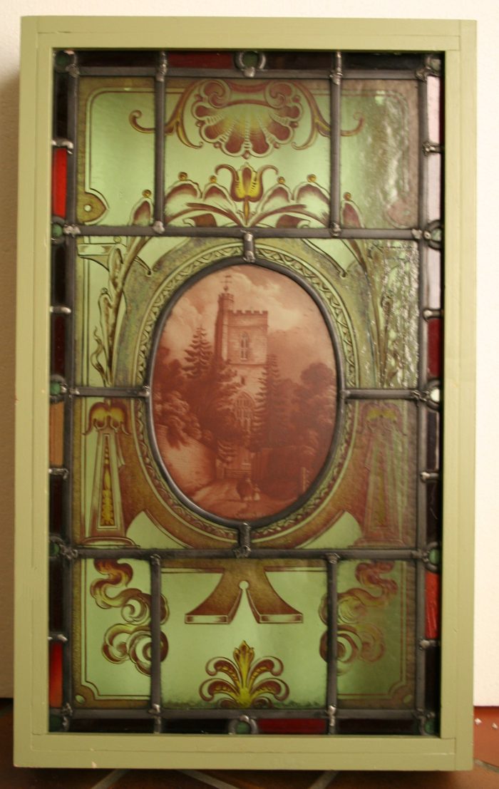 Ref: Ed247 - Edwardian Stained Glass Window - "Church Walk" - Image 5