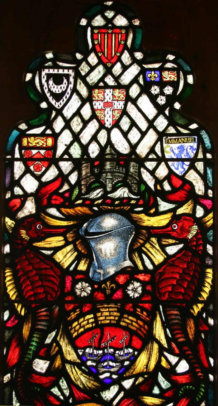 Ref: Ed311 - Edwardian Stained Glass Window - "Cambridge University Coat of Arms" - Image 5