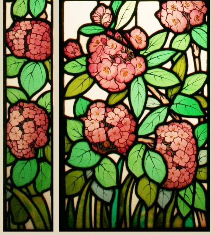 Ref: Fre218 - Antique French Stained Glass Window - "French Art Nouveau" - Image 5