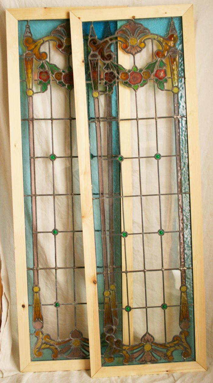 Ref: Fre243 - Antique French Stained Glass Window - "Rose & Acanthus" - Image 5