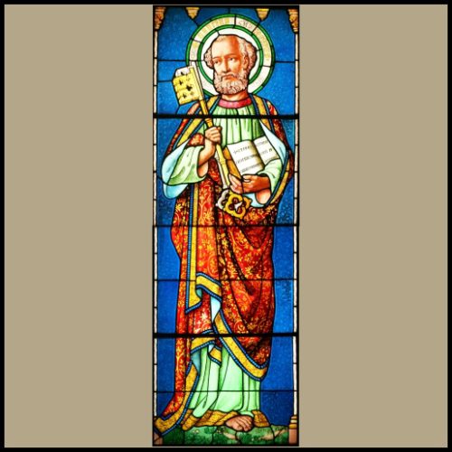 St Peter stained glass