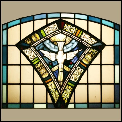 Dove of Peace stained glass