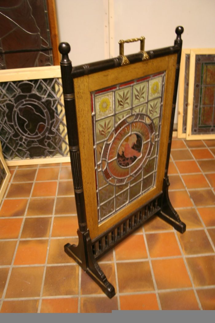Ref: Vic413 - Antique Victorian Stained Glass Window - "Arts & Crafts Screen  by Marsh, Jones & Cribbs, Leeds - Hand Painted Stained Glass by Morris & Co." - Image 7