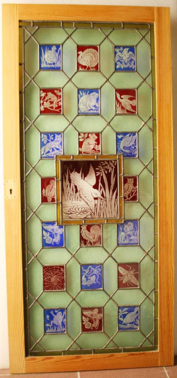 Ref: Vic491 - Antique Victorian Stained Glass Window - "Arts & Crafts" - Image 4