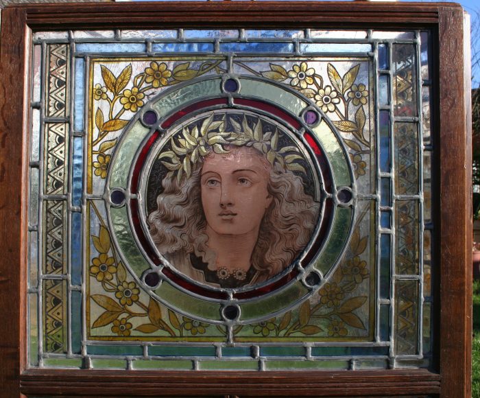 Ref: Vic495 - Antique Victorian Stained Glass Window - "Three Fold Screenl" - Image 5