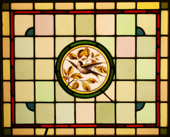 Ref: Vic499 - 6 Antique Victorian Stained Glass Windows - "Dicky Birds" - Image 2