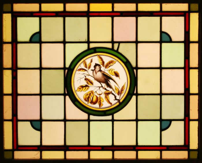 Ref: Vic499 - 6 Antique Victorian Stained Glass Windows - "Dicky Birds" - Image 6