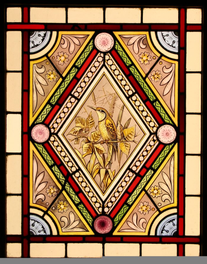 Ref: Vic503 - 2 Antique Victorian Stained Glass Windows - "Aesthetic Movement" - Image 6