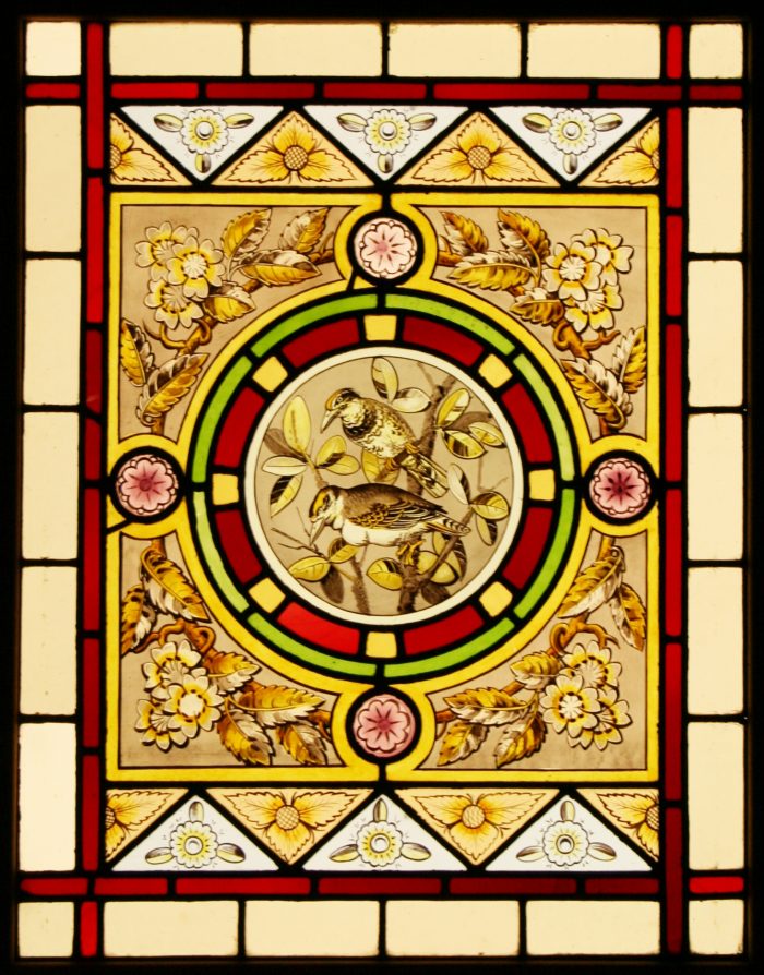 Ref: Vic504 - 2 Antique Victorian Stained Glass Windows - "Aesthetic Movement" - Image 5