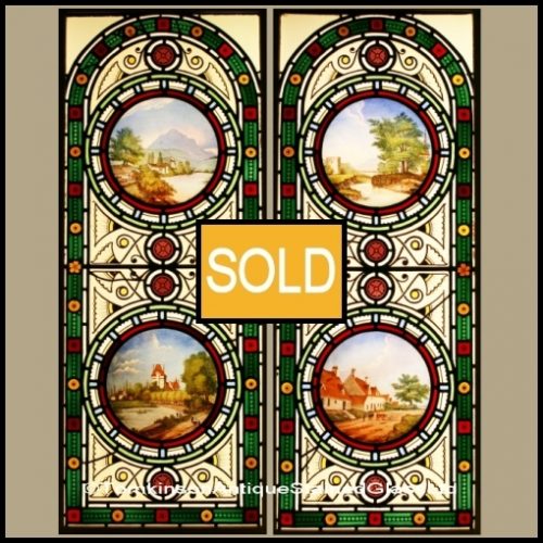 Victorian Antique Stained Glass Windows