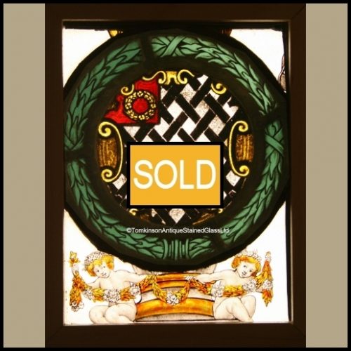 Antique Stained Glass Panel