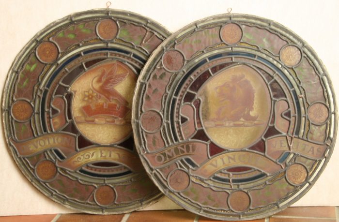 Ref: Ron366 - Roundels - 2 Antique Stained Glass Windows - "Heraldic ~ Coat of Arms ~ Armorial" - Image 6