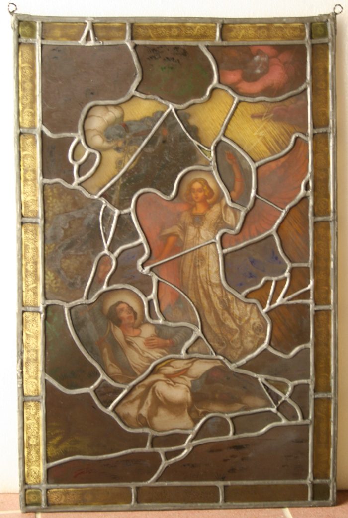 Ref: Ron374 - Roundels - Antique Stained Glass Window - "The Conversion of Saul (St Paul)" - Image 7