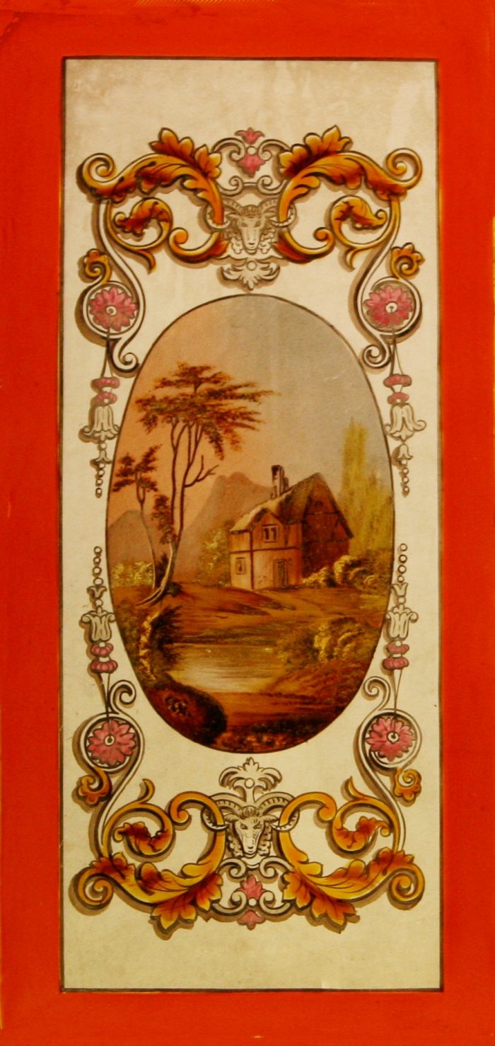 Ref: Ron403 - Roundels - 4 Antique Stained Glass Windows - "Country Scenes" - Image 6