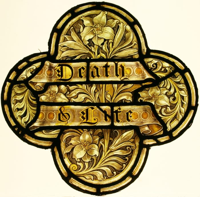 hand painted church window