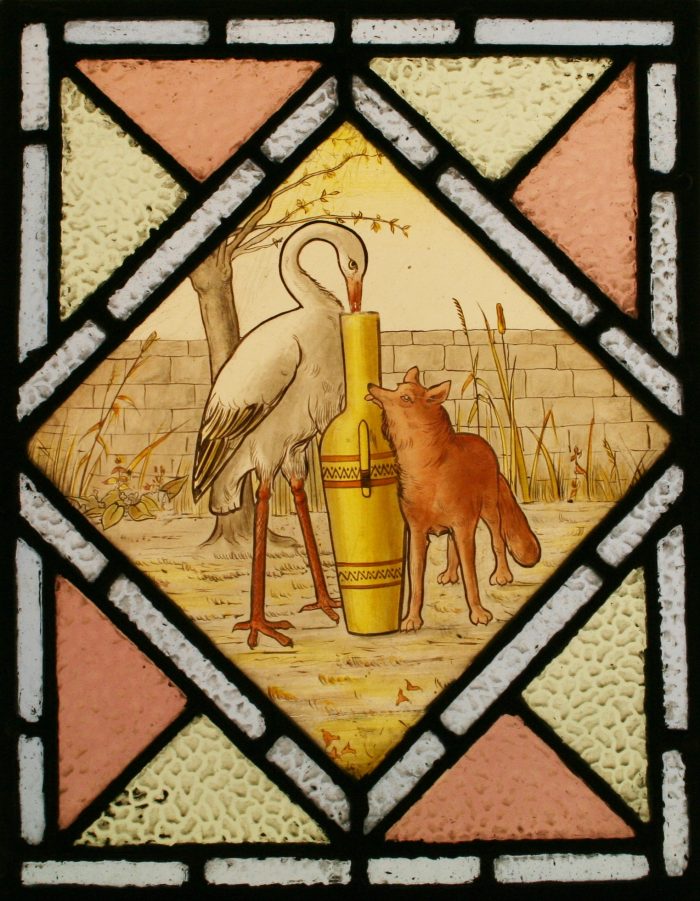 Ref: Ron410 - Roundel - Antique Stained Glass Window - "Arts & Crafts" - Image 2