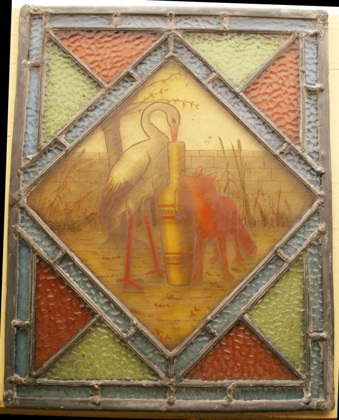Aesop's Fables stained glass