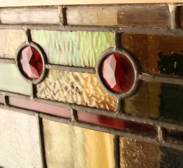 Ref: Ed317- Edwardian Stained Glass Window - "Lilies" - Image 5
