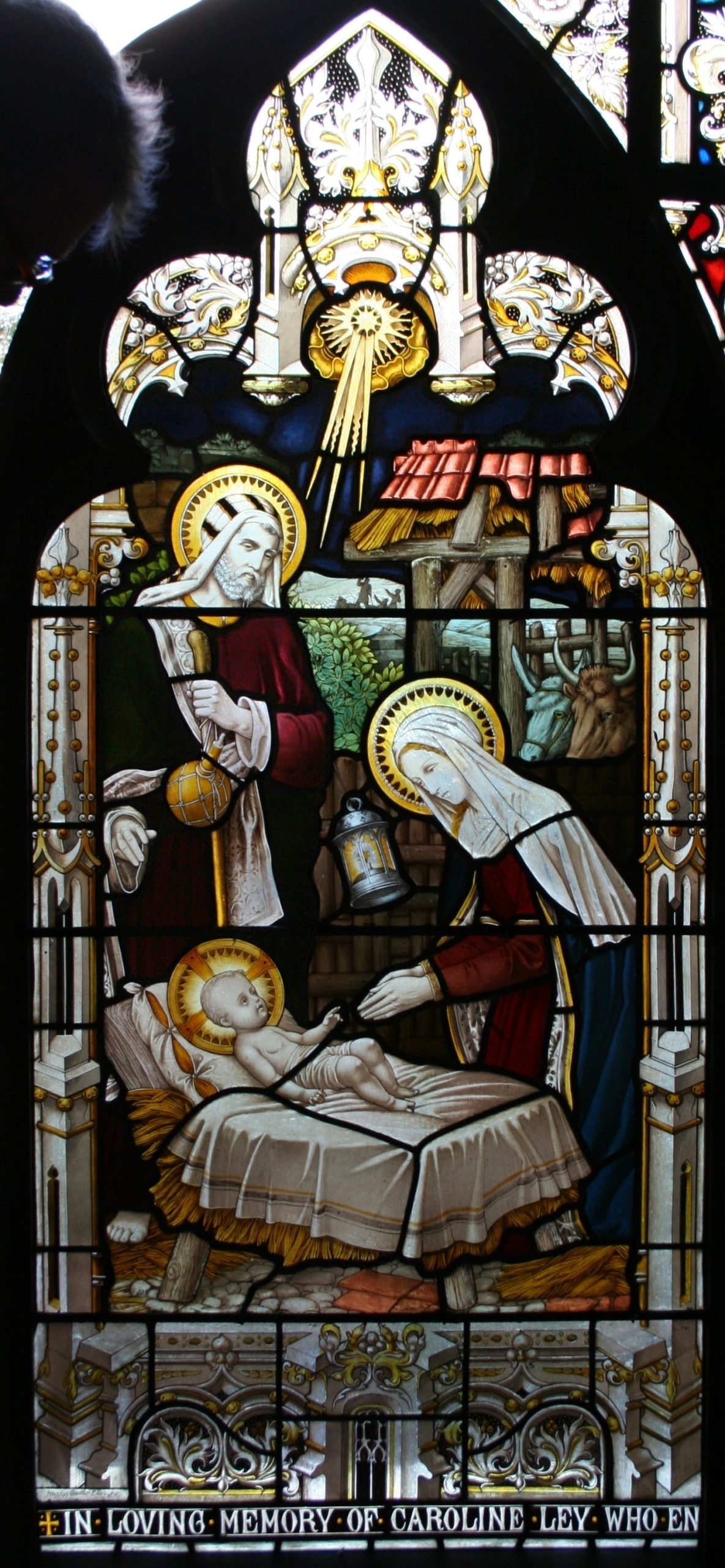 Nativity stained glass