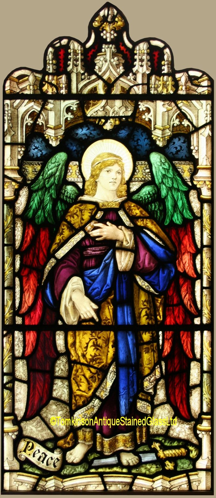 Angel stained glass