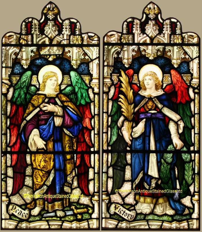 Angel stained glass windows