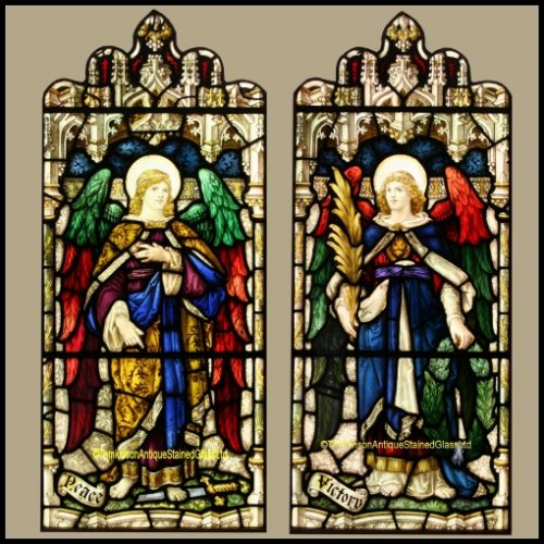 Angel stained glass windows
