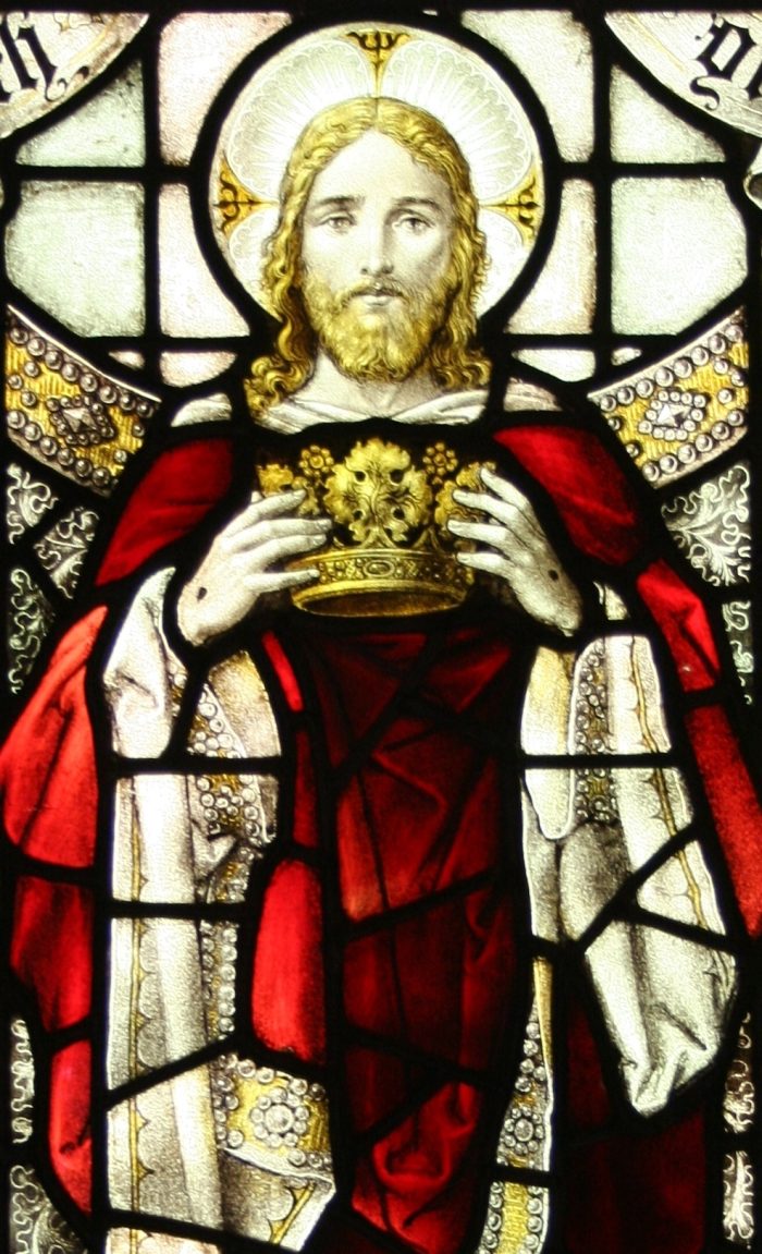Antique church stained glass window