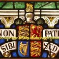 Heraldic stained glass