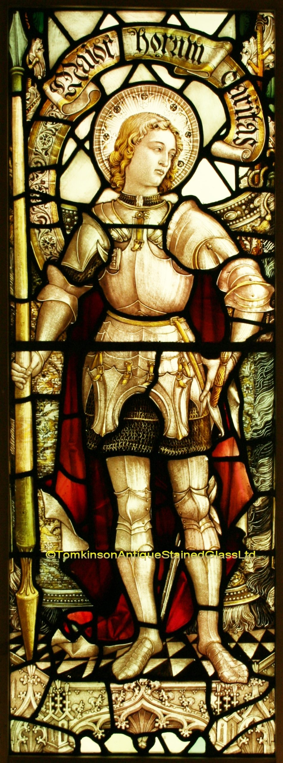 St George stained glass window