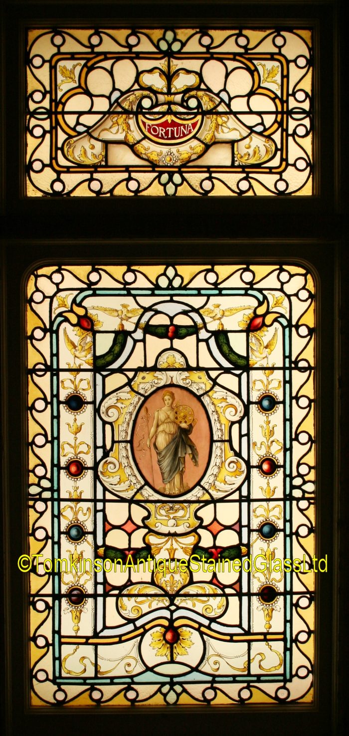 Fortuna stained glass window