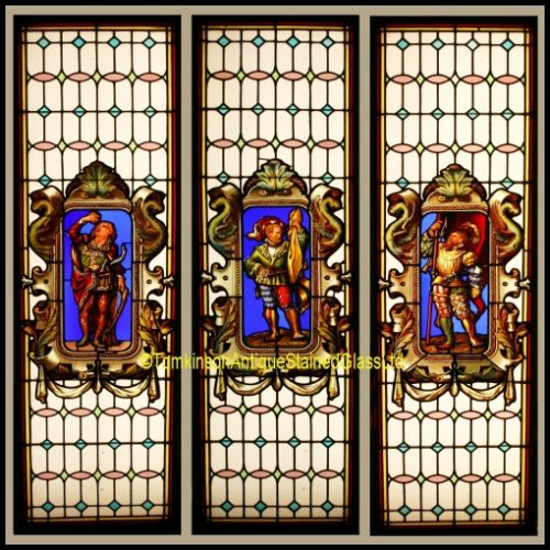 Set of 3 Stained Glass Windows