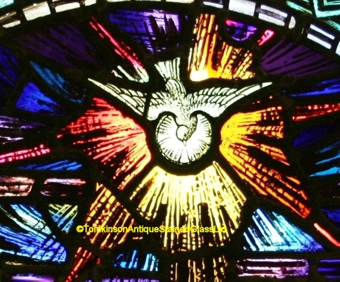 Ref: Rel341 - Antique Religious Church Stained Glass Window  - By Earley Studios, Dublin, Ireland - Image 3