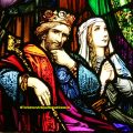 King & Queen stained glass