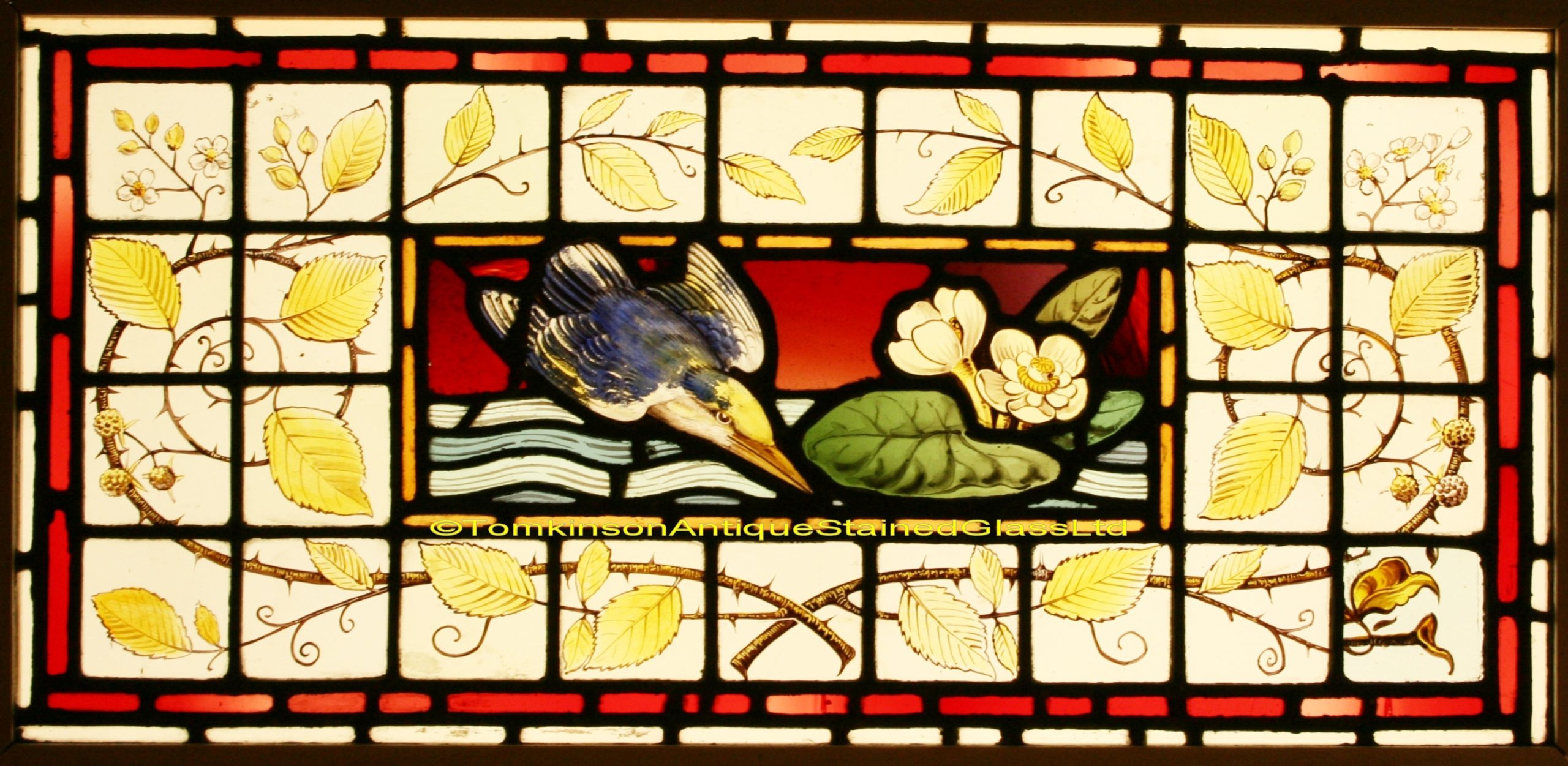Ref: Vic543 - 2 Victorian Stained Glass Windows -  Aesthetic Movement - Image 2