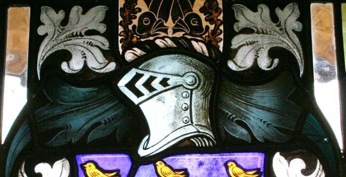 Ref: Ed321 - Edwardian Stained Glass Window - Heraldic – Coat of Arms – Armorial - Image 3