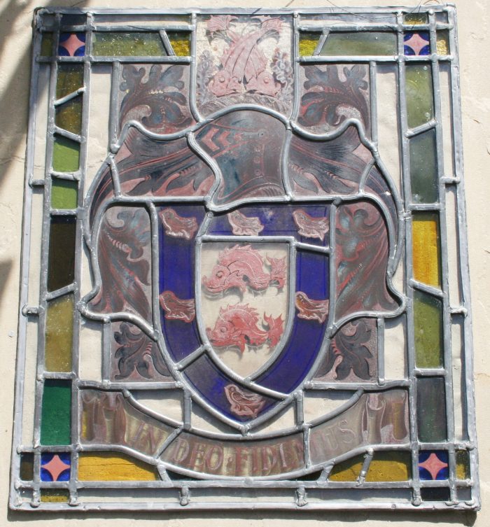 Ref: Ed321 - Edwardian Stained Glass Window - Heraldic – Coat of Arms – Armorial - Image 4