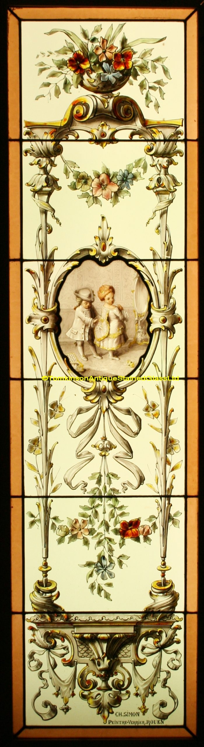 Ref: Fre267 - Antique French Stained Glass Window - - Image 2