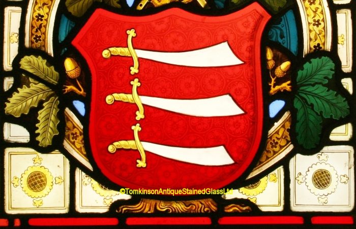 Ref: Vic544 - 2Victorian Stained Glass Window - Coat of Arms ~ Armorial ~ Heraldic - Image 3