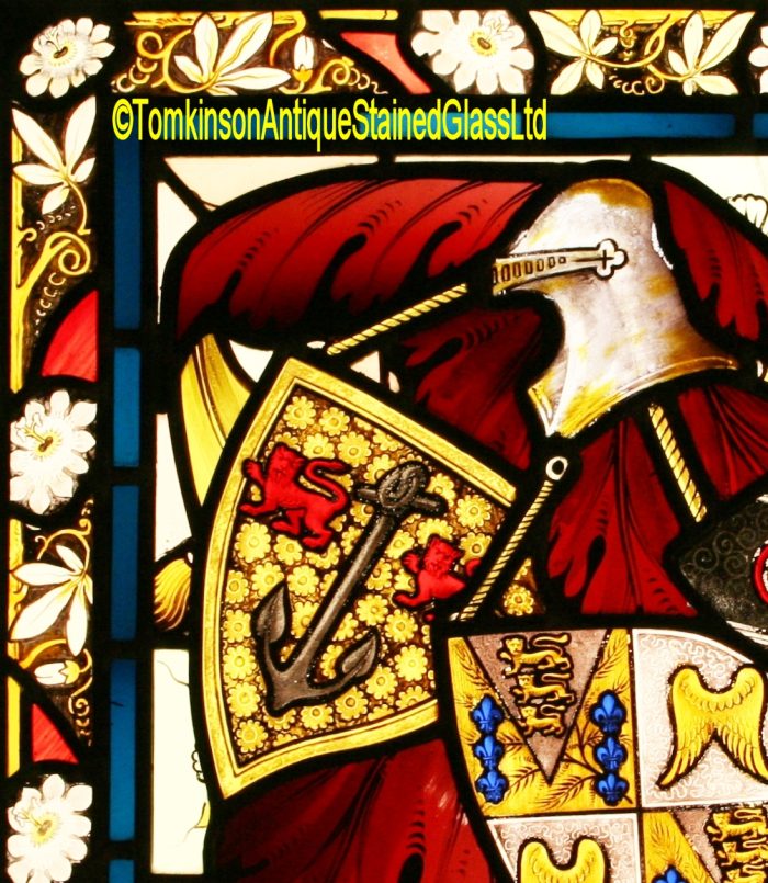 Ref: Vic546 - 3 Victorian Stained Glass Windows - Coat of Arms ~ Armorial ~ Heraldic - Image 8