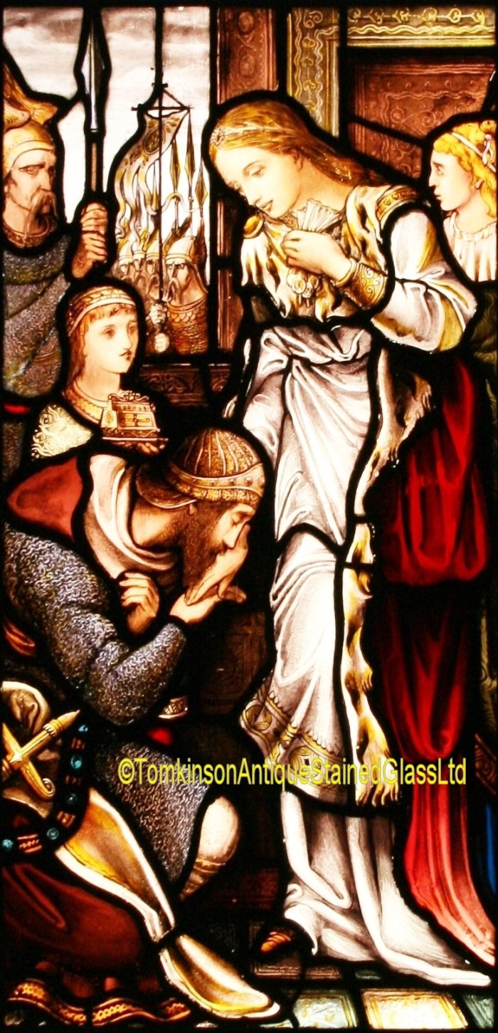 Guinevere & Lancelot Stained Glass