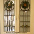 Pair of French Coloured Glass Doors